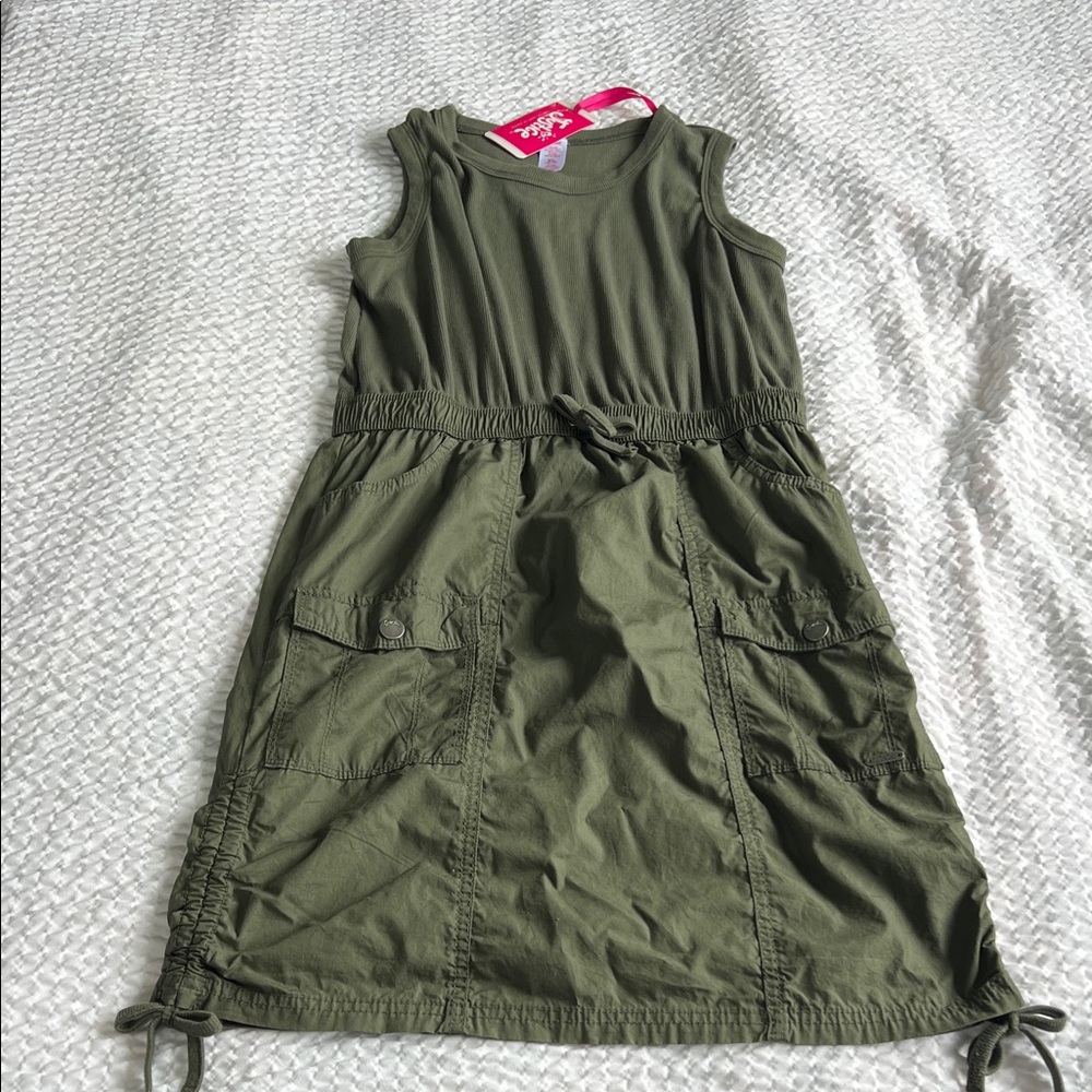 Justice Casual Olive Dress with Pockets